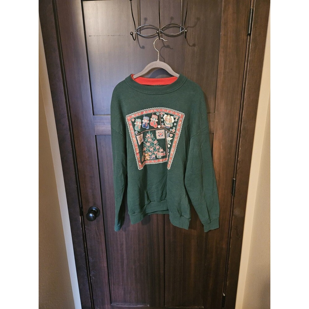 EUC Vintage Women's J. Macinally's Sweatshirt Ugly Christmas Holiday Size Large